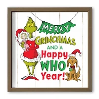 16" The Grinch Happy Who Year Framed Print