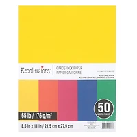 12 Packs: 50 ct. (600 total) Primary 8.5" x 11" Cardstock Paper by Recollections™