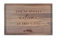 Always Welcome at this Table 17" x 11" Walnut Cutting Board