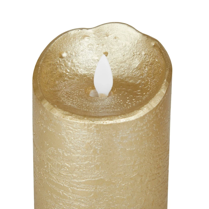 Gold Traditional Flameless Candle Set
