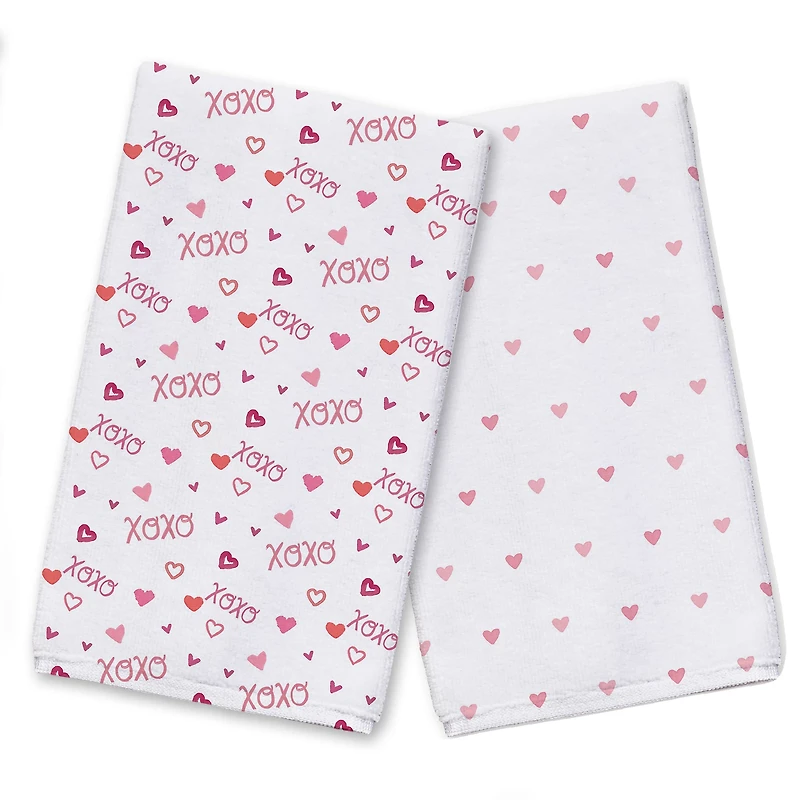 Heart & XOXO Tea Towel Set