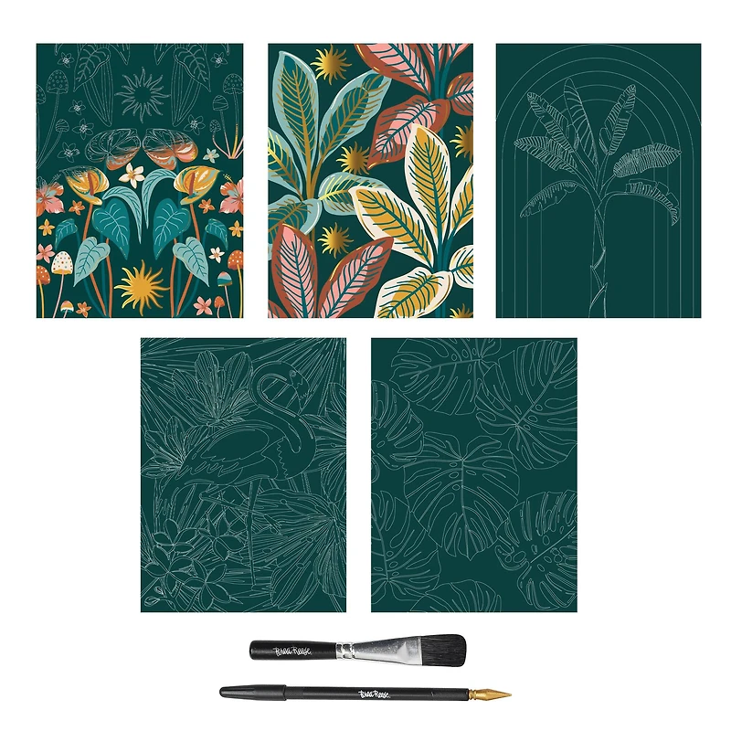 Brea Reese™ 9" x 12" Boho Palms Scratch Art Paper Pad