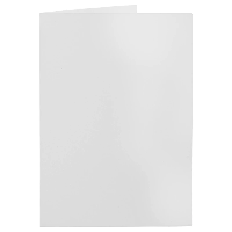 JAM Paper 4.625" x 6.25" White Blank Foldover Cards, 100ct.