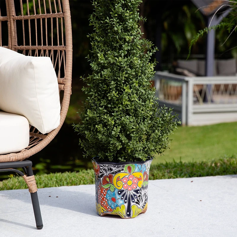 10" Handmade Mexican Talavera Ceramic Planter