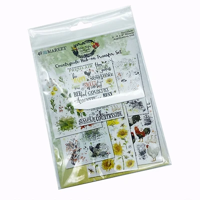 49 and Market Vintage Artistry Countryside Rub-On Transfer Set
