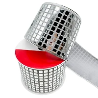 3.5" x 15ft. Silver Disco Wired Ribbon by Celebrate It®