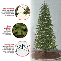7.5ft. Pre-Lit Wallace Pine Artificial Christmas Tree, Warm White LED Lights
