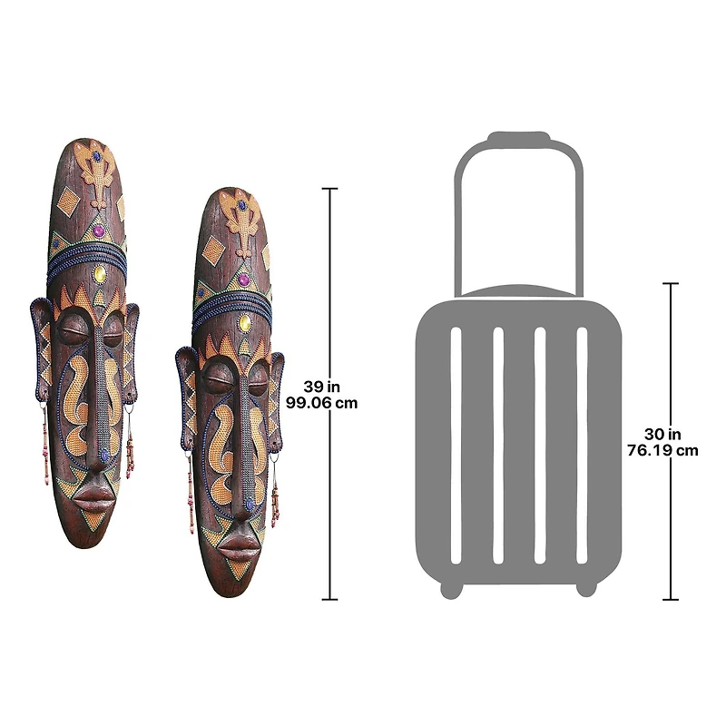 Design Toscano 39" Grand Scale Tribal Wall Mask Set