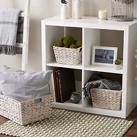 DII® White Wash Hyacinth Basket Set