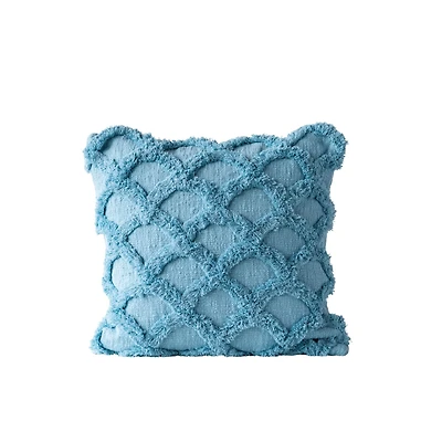 Hello Honey® Light Blue Cotton Chenille Throw Pillow