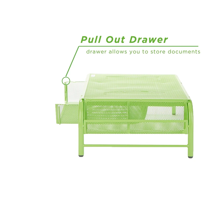 Mind Reader Metal Mesh Monitor Stand & Desk Organizer