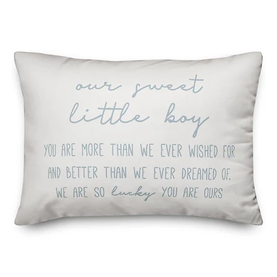Our Sweet Little Boy 14" x 20" Throw Pillow
