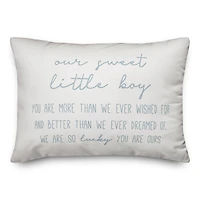 Our Sweet Little Boy 14" x 20" Throw Pillow