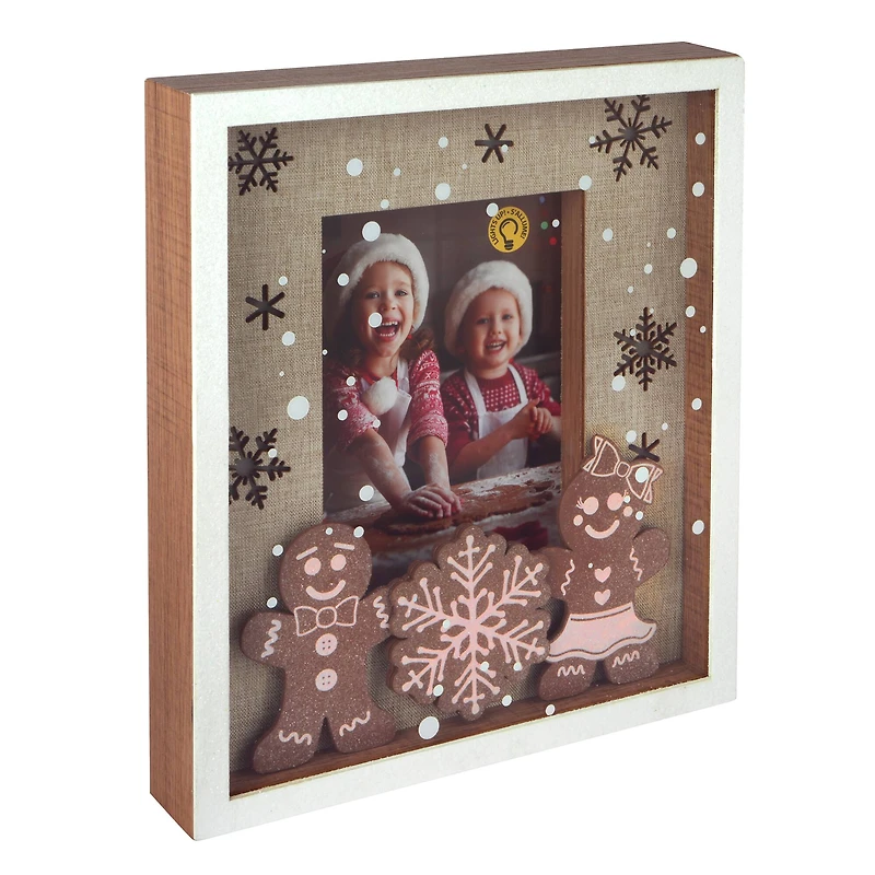 5" x 7" Gingerbread Cookies Light-Up Tabletop Frame by Studio Décor®