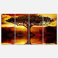 Designart - Lonely Tree in African Sunset