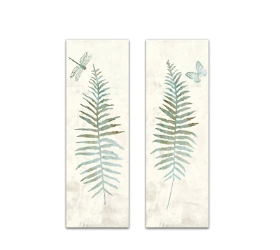 Watercolor Ferns 12" x 36" Canvas Wall Art
