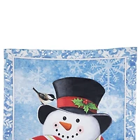 Snowman with Top Hat Outdoor Christmas House Flag - 40" x 28"