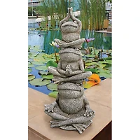Design Toscano 23.5" Tower of Frog Power Garden Statue