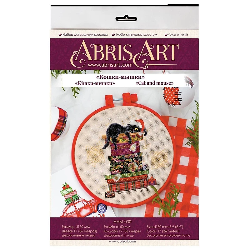 Abris Art Cat and Mouse Cross Stitch Kit