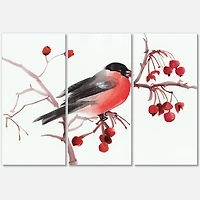 Designart - Bullfinch Bird On A Branch