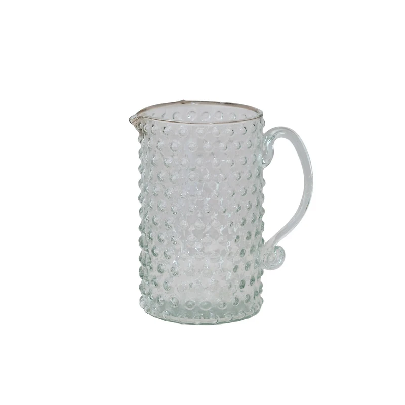 Hello Honey® Clear Hand-Blown Hobnail Glass Pitcher