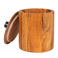 Hello Honey® 8.5" Natural Round Acacia Wood Canister with Handle