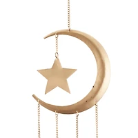 Gold Contemporary Moon and Sun Windchime