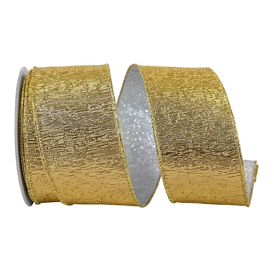 JAM Paper 2.5" x 10yd. Metallic Wired 2-Color Lame Ribbon