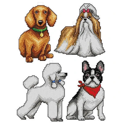 Crafting Spark Dogs Plastic Canvas Counted Cross Stitch Kit