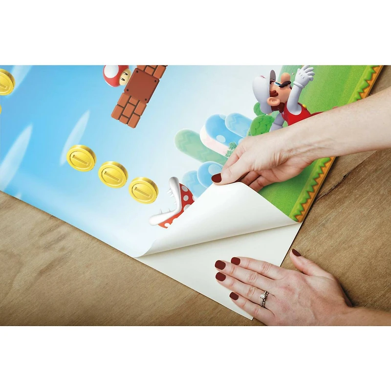 RoomMates Mario Scene Peel & Stick Wallpaper Border