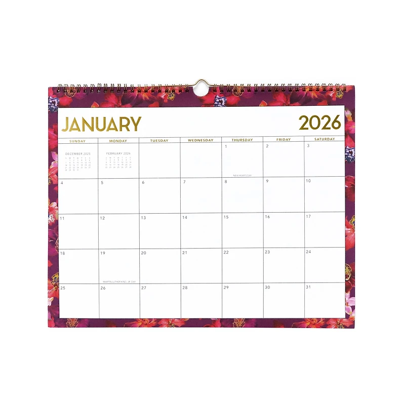 15" x 12" Pink Jungle 2026 Wall Calendar by Recollections™