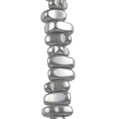 Rhodium Reconstituted Hematite Chip Beads by Bead Landing™