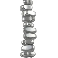 Rhodium Reconstituted Hematite Chip Beads by Bead Landing™
