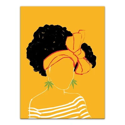 Lady In A Headwrap 12" x 16" Canvas Wall Art