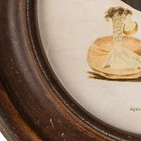 Hello Honey® 9.5" Round Framed Mushroom Print Wall Art Set