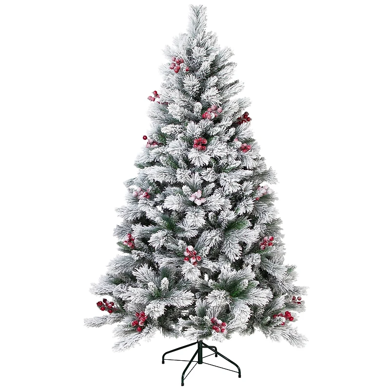 6.5ft. Unlit Full Flocked Fairfield Fir Artificial Christmas Tree