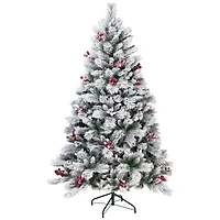 6.5ft. Unlit Full Flocked Fairfield Fir Artificial Christmas Tree