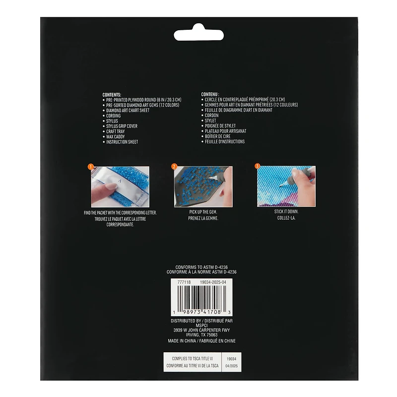 8" Ghosts Round Wood Plaque Diamond Art Kit by Make Market®