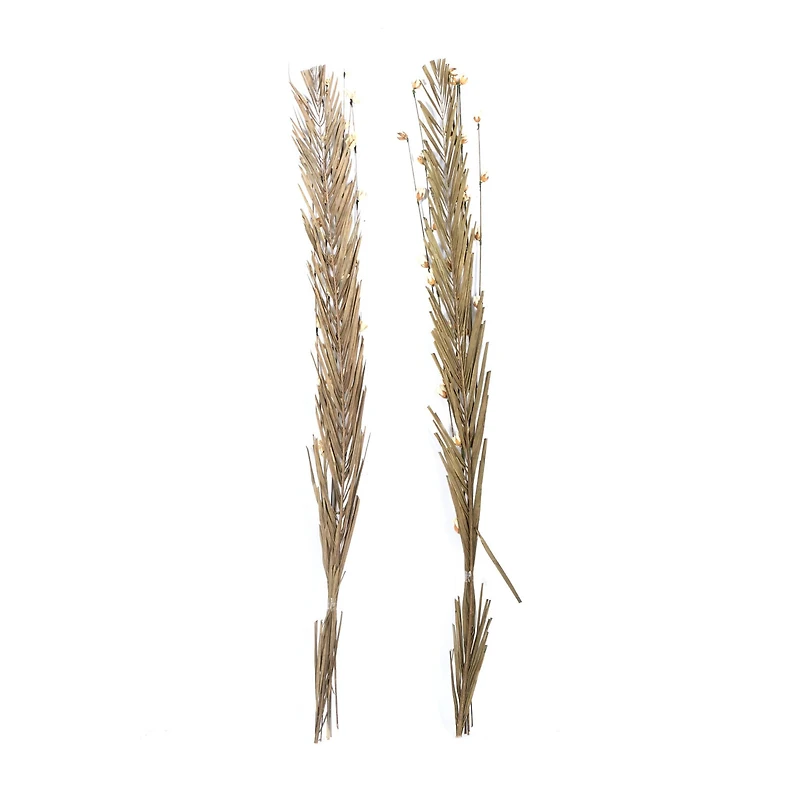 Set of 2" Brown Wood Natural Foliage, 7" x 58"