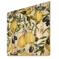Designart - Lemon and Olive Branches I