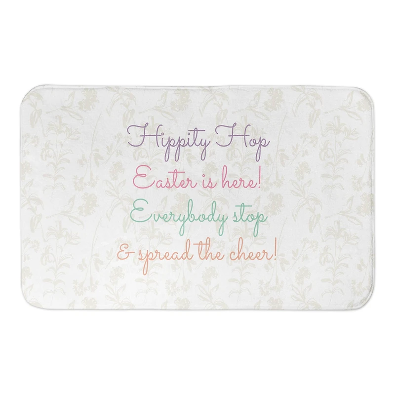 Hippity Hop Easter is Here 21" x 34" Bath Mat