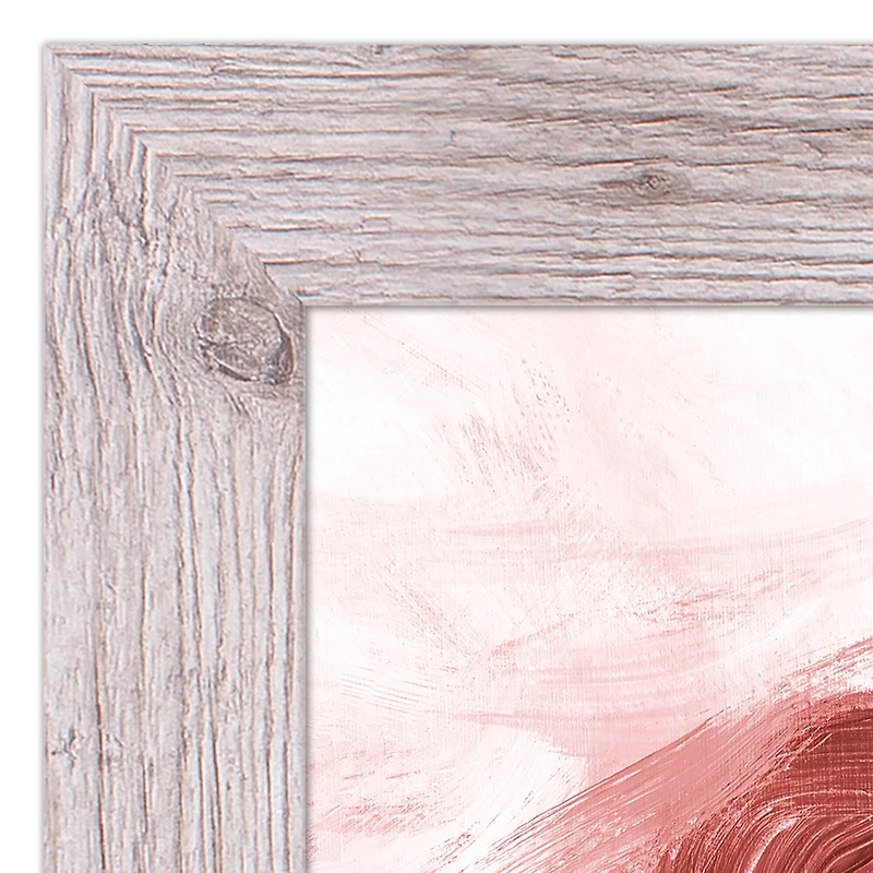 Abstract Painted Heart 16" x 16" Western White Framed Print