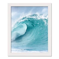Cresting Wave White Framed Print