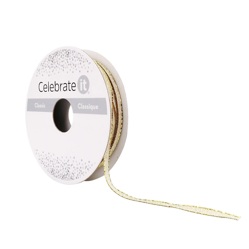 24 Pack: /8" x 5yd. Metallic Sheer Wired Ribbon by Celebrate It