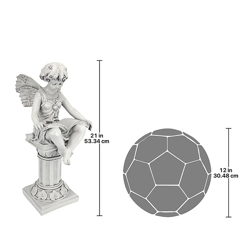 Design Toscano 21" The British Reading Fairy Garden Statue