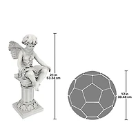 Design Toscano 21" The British Reading Fairy Garden Statue