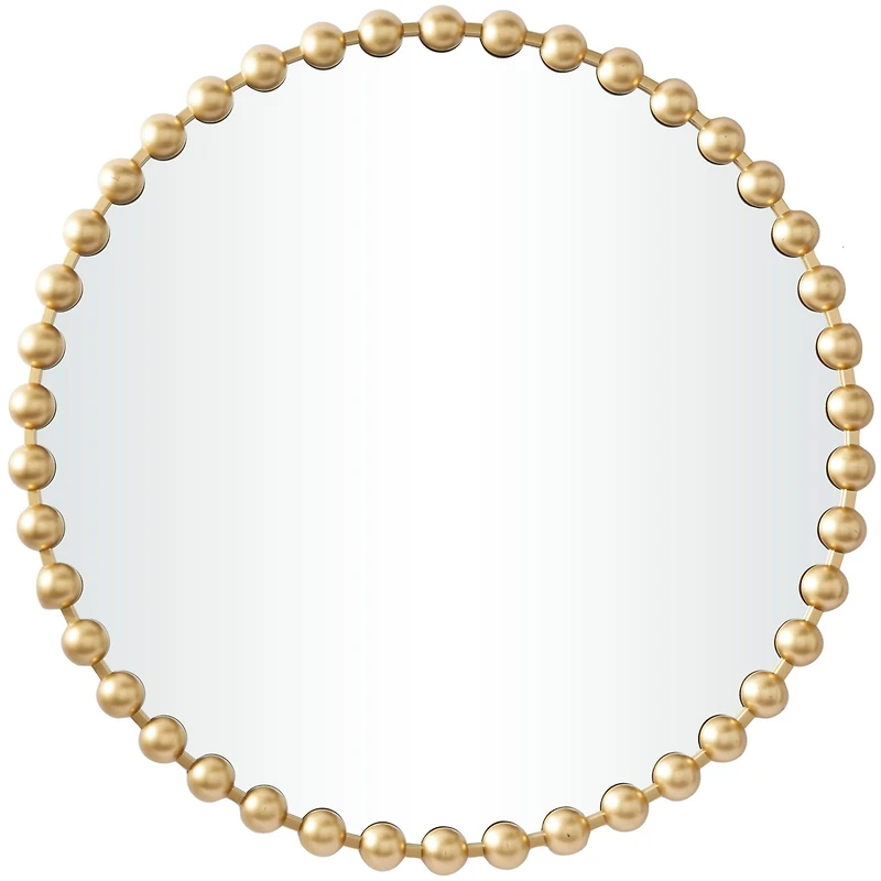 CosmoLiving by Cosmopolitan Gold Metal Orb Framed Wall Mirror 36" x 2" x 36"