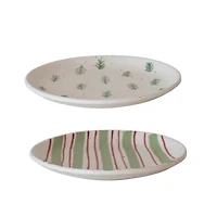 Hello Honey® 7" Round Speckled Stoneware Plate Set