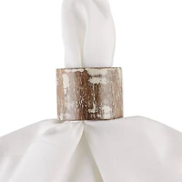 DII® Whitewashed Wood Band Napkin Rings, 6ct.