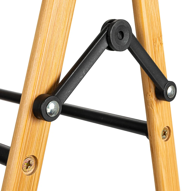 Household Essentials Bamboo V-Shaped Expandable Laundry Drying Rack